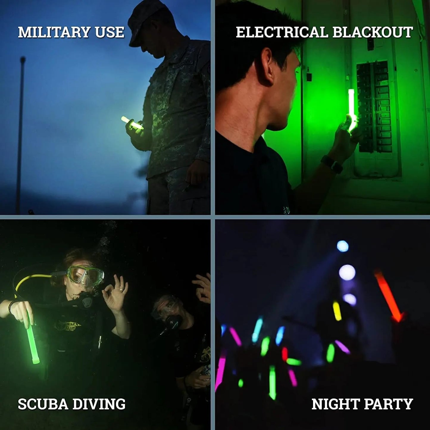 Glow Fever Emergency Safety Military Grade Glow Sticks, 30pcs 6'' Lightsticks, Light Up Ultra Bright with 12 Hours Duration. for Hiking Party Camping Blackouts Hurricane Shelter Survival Kit (Yellow)