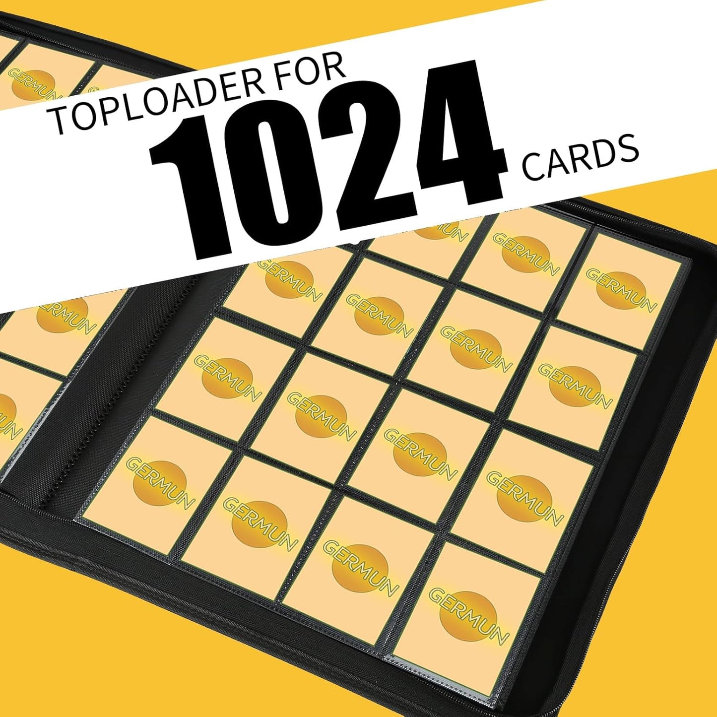 Trading Card Binder 16 Pocket, Foalgo PU Cover Card Binder for 1000+ Cards, Premium Trading Card Holder Folders, Double Sided Pocket Card Album for MTG, TCG (Blue)