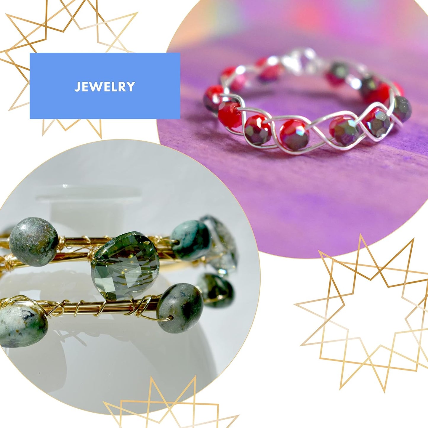 Beadalon ColourCraft Wire, 20 Gauge, Gold Color Silver Plated, 15 yd Spool