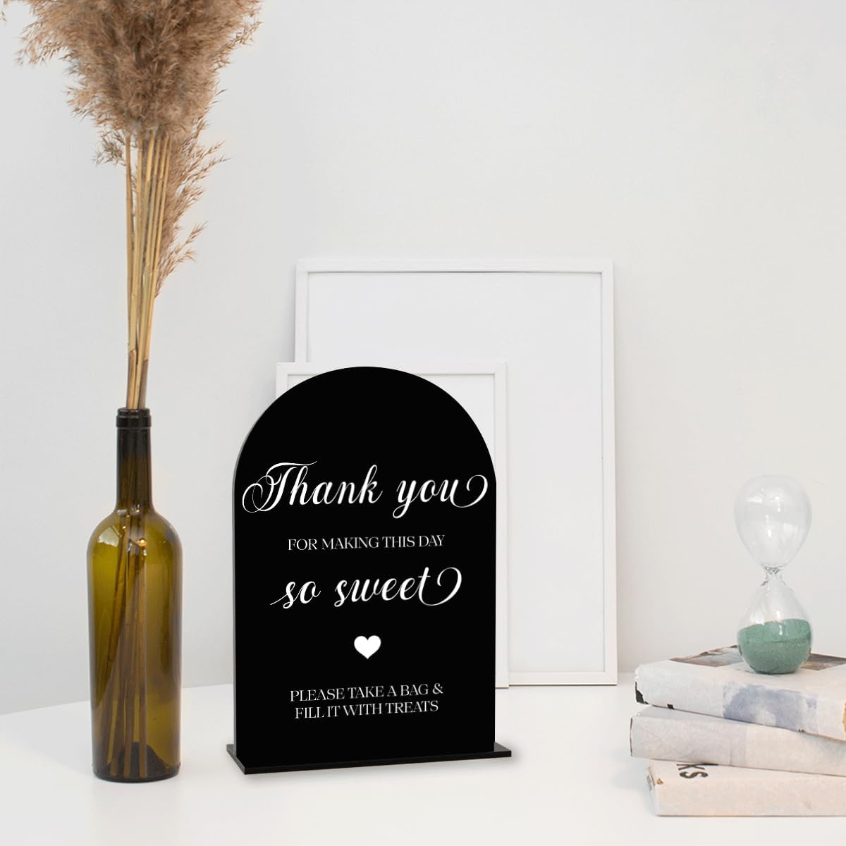 Black Candy Bar Sign, Dessert Table Sign, Wedding Engagement Bridal Shower Decor fo Ceremony Reception Party, Weddings Table Acrylic Sign