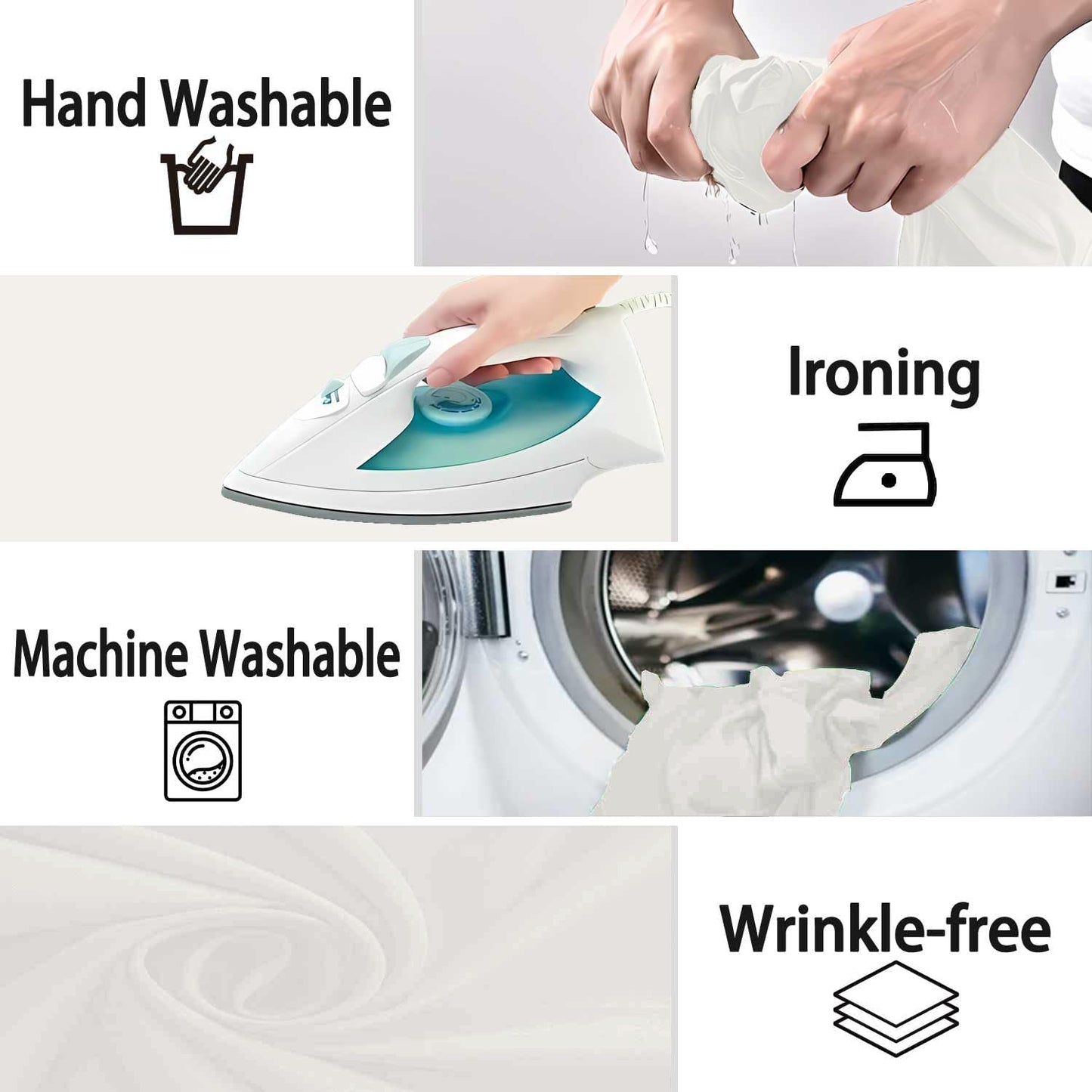 Ivory Photography Backdrop for Photoshoot, Photo Backdrop Curtain, Perfect Ivory Backdrops for Party Portrait Photoshoots Video Studio 10FTx10FT