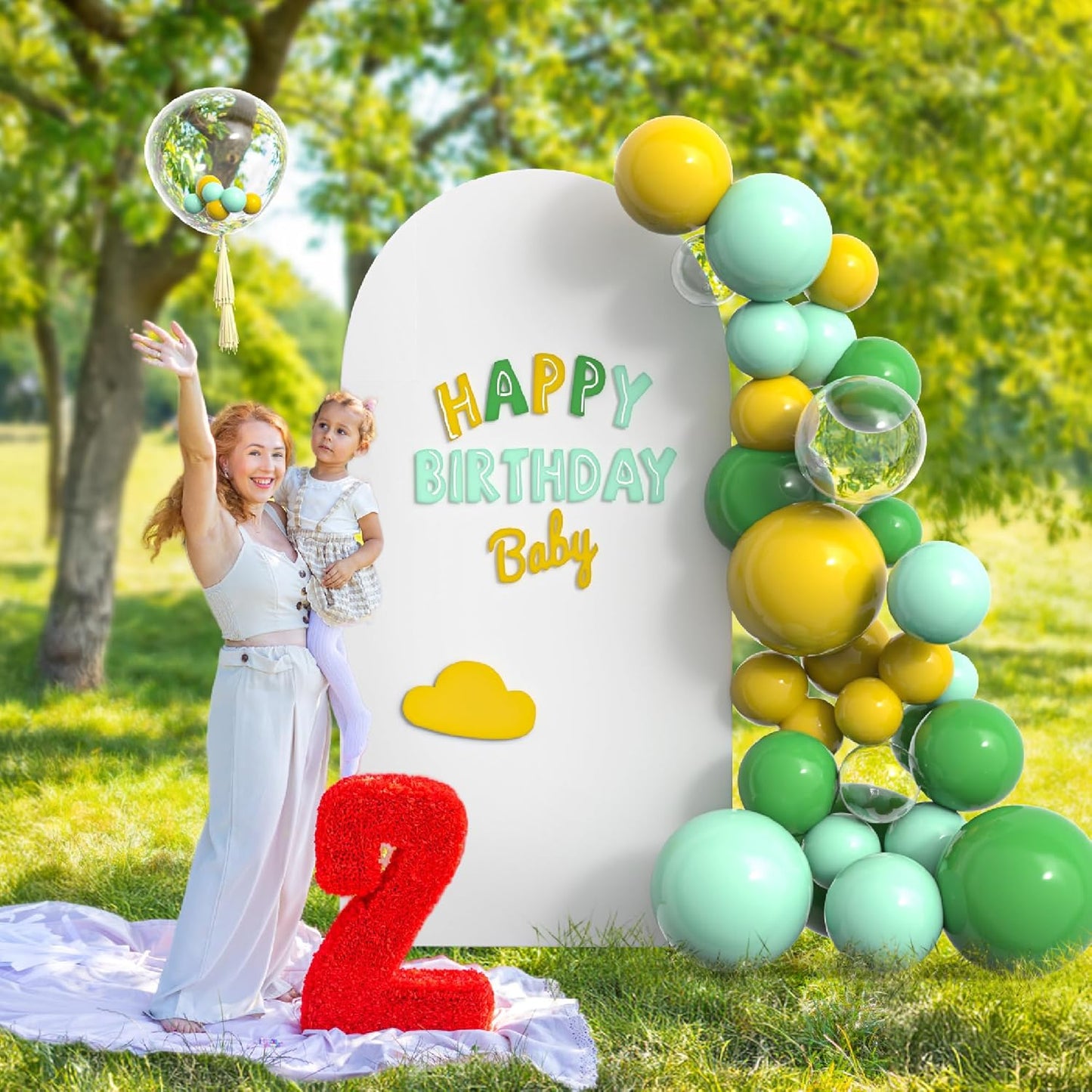 Arch Backdrop Stand Cover 5Ft White Thick Spandex Fabric Arch Backdrop Cover High Elasticity Fitted Round Top for Wedding Birthday Party Baby Shower Garden Decoration